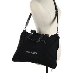 🖤 PILLEAUX Black Sherpa Crossbody Duffel Bag